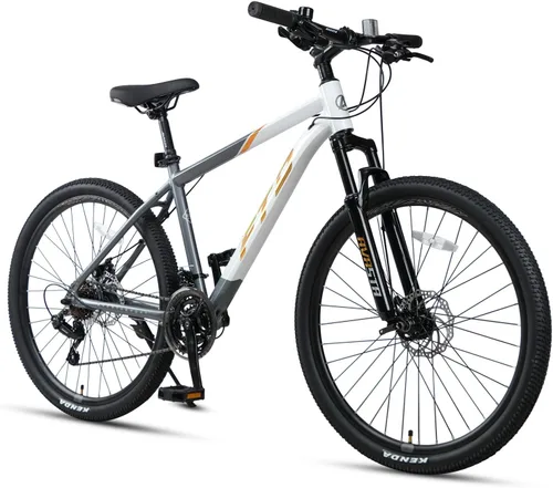 Miniatura 10 de AVASTA Earth 26 - Bicicleta de montaña de 27.5 pulgadas con marco de aluminio de 21 velocidades, freno de doble disco, cómodo sillín y varios