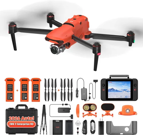 Autel Robotics EVO II PRO Enterprise V3, 6K 1" CMOS, 20MP y 6K/30fps, brazos de fibra de carbono, vuelo de 42 minutos, transmisión de video de 15