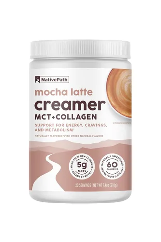 Miniatura 9 de NativePath Crema de café keto de vainilla francesa – Colágeno y aceite MCT en polvo, sin azúcar, sin lácteos – Alimentado con pasto, endulzado