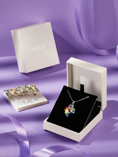 Miniatura 5 de PLATO H 3 Heart Crystal Necklace for Women Gifts for her Pendant Crystal Jewelry Necklace for Girl Wedding Gifts for Anniversary Day Mother's Day