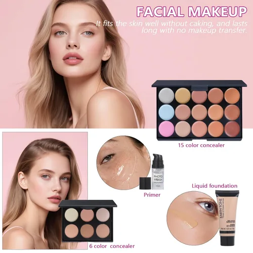Miniatura 4 de Kit de maquillaje para niñas, juego de maquillaje para adolescentes principiantes, juego de regalo de maquillaje para mujeres con caja