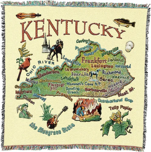 Miniatura 18 de Pure Country Weavers State of Alabama - Manta cuadrada para regalo, manta de tapiz tejida de algodón, fabricada en los Estados Unidos