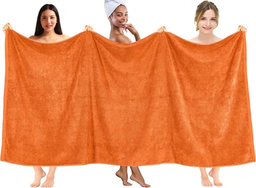 Miniatura 166 de DAN RIVER Paquete de 2 sábanas de baño de 35x70 pulgadas, sábanas de baño jumbo acanaladas para adultos, toallas grandes gruesas y absorbentes