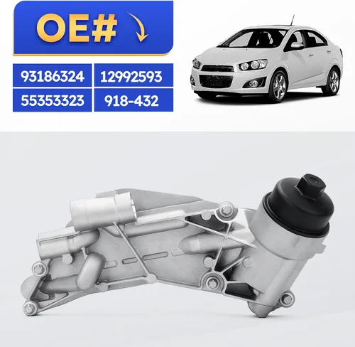 Miniatura 6 de 93186324 Enfriador de aceite del motor con conjunto de filtro de aceite para 09-11 CHEVROLET AVEO AVEO5, 11-16 Chevy Cruze, 12-17 Chevy Sonic/09