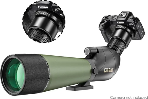 Miniatura 3 de Gosky Actualizado 20-60x80 Alcance de Observación con Trípode, Bolsa de Transporte - Alcance BAK4 Angulado para Tiro al Blanco, Caza, Observación