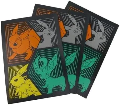 Fundas para cartas Pokémon, Umbreon Flareon Jolteon, caja de entrenamiento de élite evolucionante, paquete de 65 unidades, protectores de cubierta