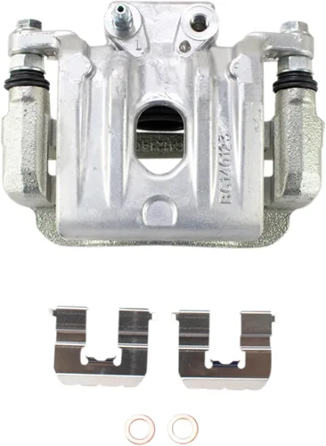 Miniatura 6 de TRQ Kit de pastillas de freno trasero y rotor, pinza de freno, kit químico pastillas de freno Rotor de freno de cerámica compatible con Hyundai