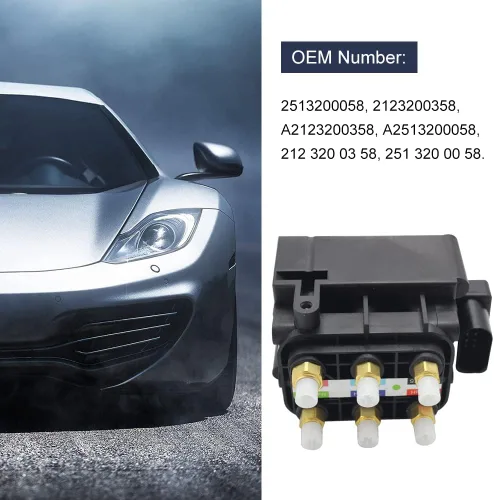 Miniatura 2 de Bloque de válvula solenoide de suspensión de aire compatible con Mercedes Benz W164 W166 W221 W251 W212 W216 W222 W205 GL350 GL450 GL550 ML250 ML350