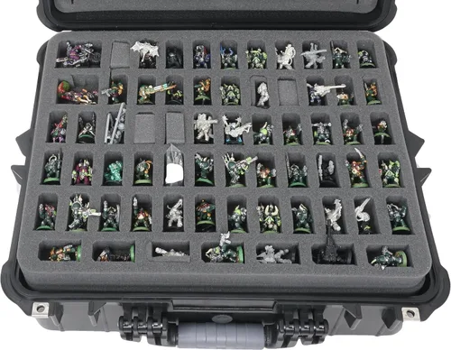 Miniatura 2 de Case Club 184 Miniature Figurine Hard Shell Carrying Case - Fits Warhammer 40k, DND, Battletech, Citadel & More! This Tabletop Army Travel & Storage