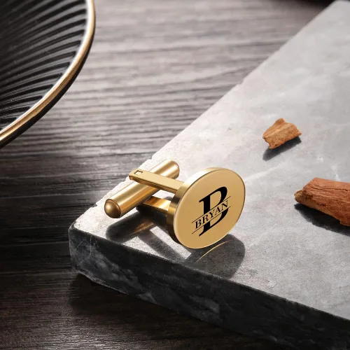Miniatura 4 de Gemelos de hombre con nombre personalizado para hombres, gemelos personalizados con 26 letras iniciales del alfabeto, para esposo, a la moda