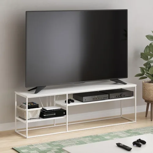 Miniatura 12 de Furinno JAYA - Soporte grande para televisores de hasta 50 pulgadas, nuez de nogal/negro/marrón oscuro de Columbia Nuez Columbia/Negro/Marrón Oscuro