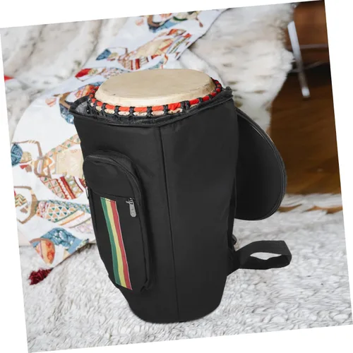 Miniatura 6 de Kit de batería africana para niños, instrumentos musicales africanos, bolsa de transporte de tambor africano, bolsa de gran capacidad, maletas
