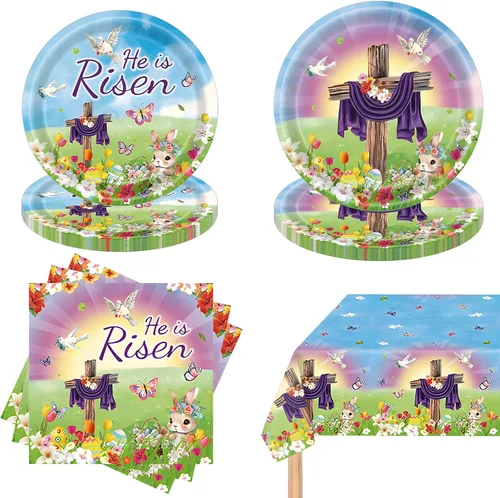 Miniatura 8 de Platos de papel a rayas negras, 72 unidades, platos redondos de fiesta de 9 pulgadas para postres, pasteles, frutas