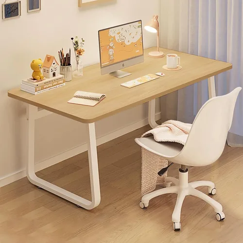 Miniatura 9 de Escritorio moderno de 31.5 pulgadas, mesa de computadora de estilo simple, escritorio de oficina industrial, color blanco