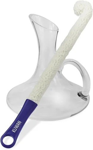 Miniatura 2 de KUWAN cepillo multifunción flexible de estropajo para limpiar botellas, decantadores de vinos, copas y vasos Largo-1 pieza
