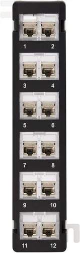 Miniatura 4 de Tripp Lite Panel de conexiones de montaje en pared de 12 puertos para conectores Keystone UTP, puertos giratorios giratorios, instalación vertical u