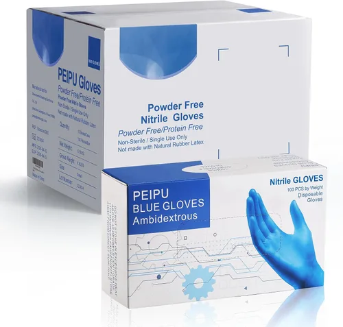 Miniatura 7 de PEIPU Guantes desechables de nitrilo, sin polvo, guantes de servicio de limpieza, sin látex
