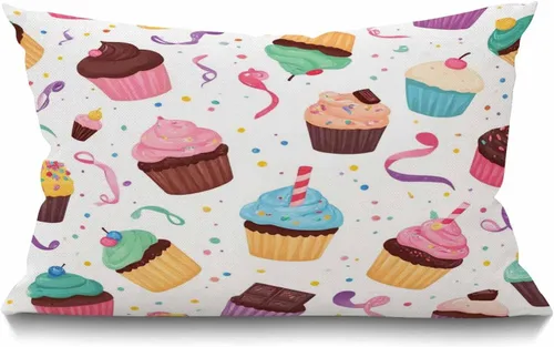 Miniatura 10 de Smooffly - Funda de cojín decorativa con estampado de leopardo para sofá, cintura lumbar, algodón y lino, rectangular, 12 x 20 pulgadas