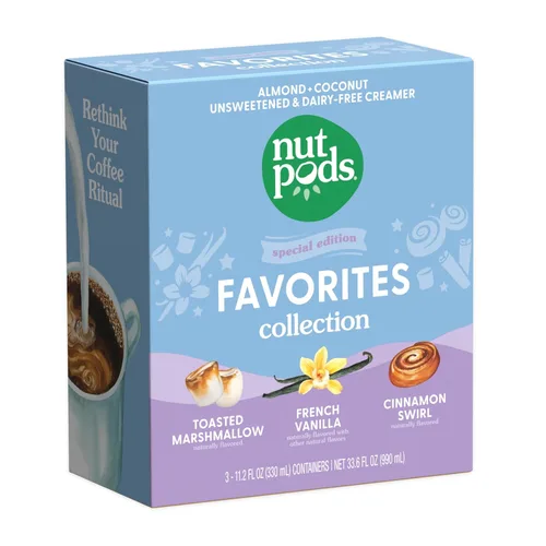 Miniatura 9 de nutpods Paquete variado de crema de café – Crema sin azúcar sin leche – Original, vainilla francesa, avellana y caramelo – Crema Keto Whole30, sin
