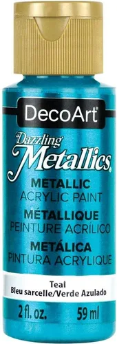 Miniatura 12 de DecoArt Dazzling Metallics - Pintura acrílica verde cristal de 2 onzas