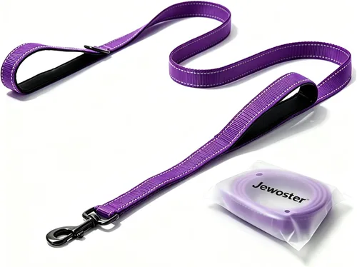 Miniatura 10 de Correa resistente para perro, 2 asas con asa de tráfico acolchada para control adicional, 6 pies de largo, perfecta para perros medianos a grandes