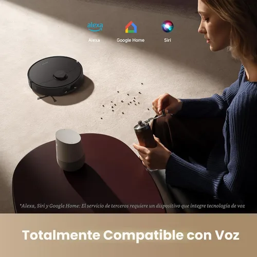 Miniatura 9 de dreame Robot aspirador y trapeador D20 Plus, succión de 13,000 Pa, vaciado automático con bolsa de polvo de 5 L, DuoBrush para pelo de mascotas