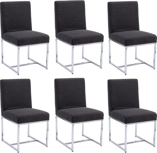Miniatura 23 de BESTANO Sillas De Comedor - Juego de 2 sillas de comedor modernas negras tapizadas de piel sintética para cocina y comedor con marco de metal negro