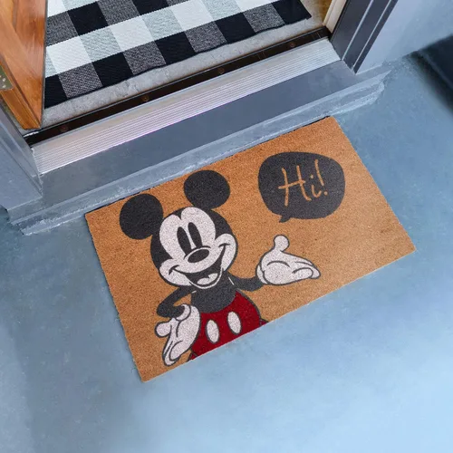 Miniatura 2 de Gertmenian Disney Mickey Mouse Felpudo de Fibra de Coco - Tapete de Bienvenida de 2x3 pies (Paquete de 2), Ideal para Áreas de Alto Tráfico en Retro