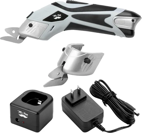 Mr. Pen - Tijeras eléctricas con 2 cuchillas, 3.6V | Tijeras eléctricas inalámbricas para cartón, cortador de cajas eléctricas