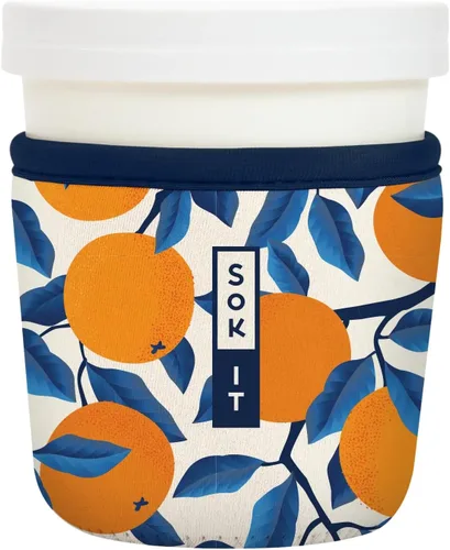 Miniatura 128 de Sok It IceCreamSok - Funda de neopreno aislada (flores abstractas, pintas de helado cónicas)