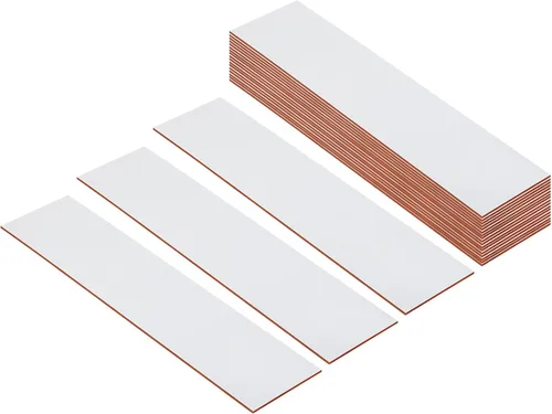 Miniatura 16 de PATIKIL Placas de nombre en blanco de 8"x2", paquete de 20, placas de nombre personalizadas grabadas personalizadas, rectángulos en blanco