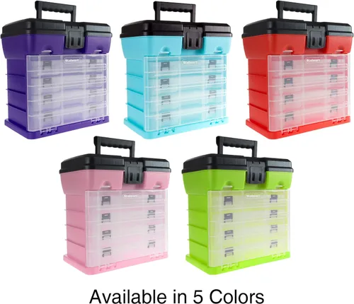 Miniatura 6 de Caja de herramientas portátil - Organizador de piezas pequeñas con cajones y compartimentos personalizables para herramientas, aparejos, cuentas