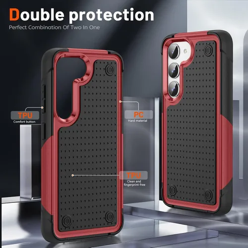 Miniatura 5 de Asuwish Funda protectora para Samsung Galaxy S23 5G con protector de pantalla de vidrio templado y accesorios de celda, protección de doble capa