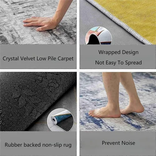 Miniatura 5 de Alfombra de guitarra, 3 x 4 pies, alfombra de guitarra eléctrica, para interiores, antideslizante, reducción de ruido, lavable a máquina, alfombra