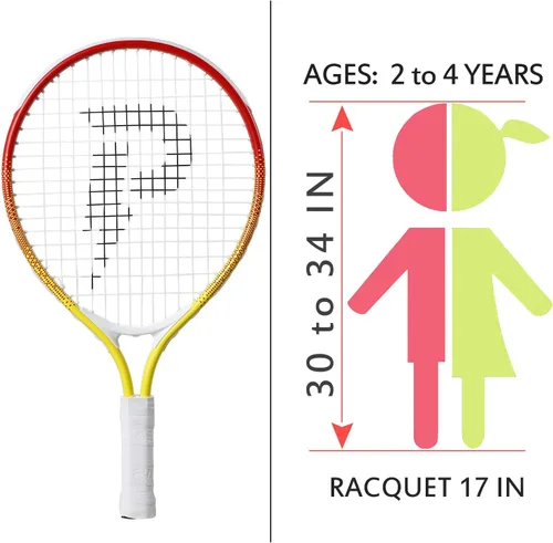 Miniatura 3 de Raqueta de tenis para niños de 17 a 25 pulgadas, el mejor kit de inicio para niños de 4 años en adelante con bolsa de correa para el hombro y mini