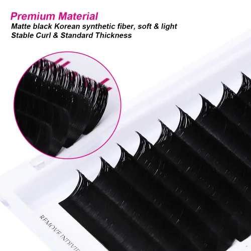 Miniatura 4 de Easy Fan Pestañas de Volumen 9-17mm Bandeja Mixta D Curl Extensiones de Pestañas Auto-Abanicantes Extensiones de Pestañas Russian Blooming