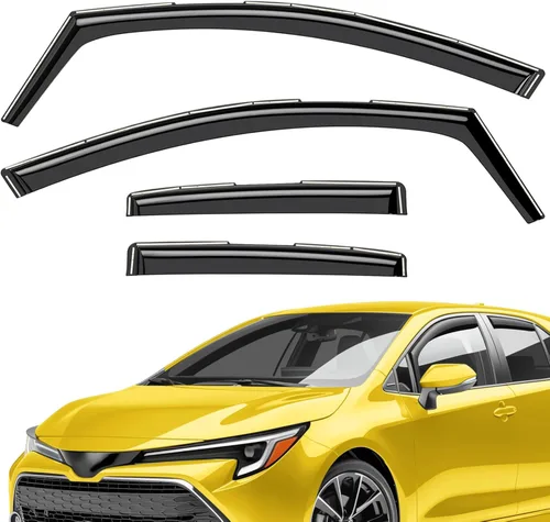 Miniatura 21 de Deflectores de ventana extra duraderos en el canal, protectores de lluvia aptos para Toyota RAV4 2019-2025, viseras solares, ventilación de viento