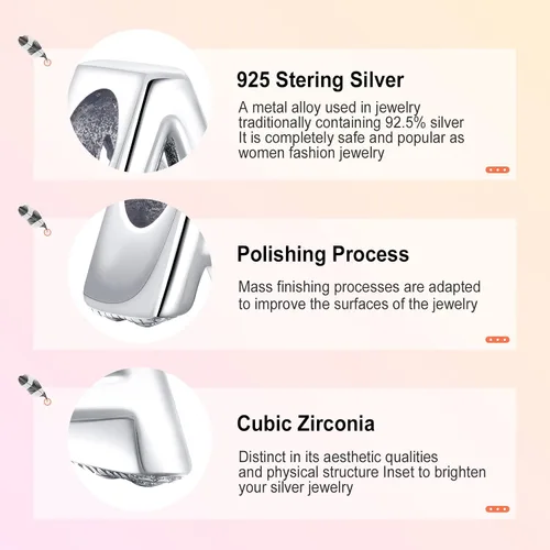 Miniatura 4 de Annmors Charms A-Z Alphabet Charm 925 Sterling Silver Heart Alphabet Dangle Beads for Bracelets & Necklaces