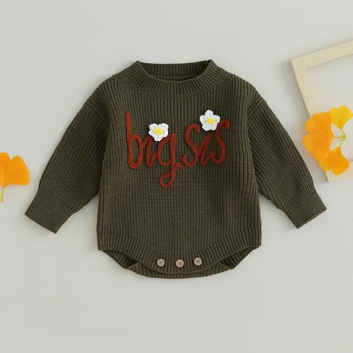 Miniatura 2 de YINGISFITM Trajes a juego para hermanos para bebé, niña, niño, suéter de burbujas, mameluco, camisasudadera, ropa de otoño e invierno