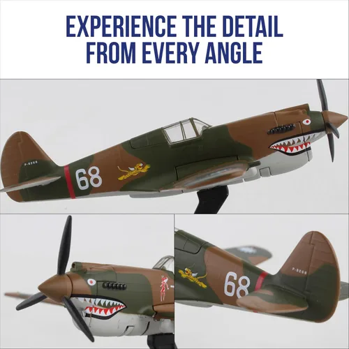 Miniatura 10 de Daron Worldwide Trading P-40 Warhawk Hell's Angels 1:90 Vehículo, marrón, negro, mediano