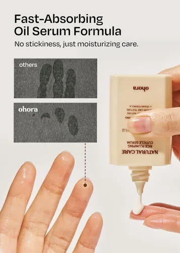 Miniatura 4 de ohora Natural Care Rice Plumping Cutticle Serum - Suero hidratante para uñas con extracto de arroz y soja, colágeno, vitamina E y péptidos