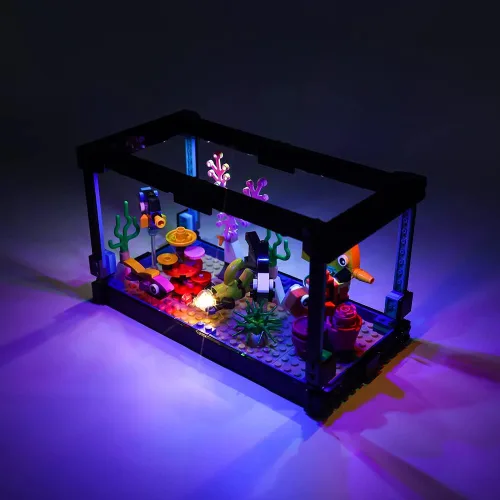 Miniatura 9 de Kyglaring Kit de luces LED compatible con Lego Set 31122, accesorios de iluminación compatibles con Creator Fish Tank, solo luces