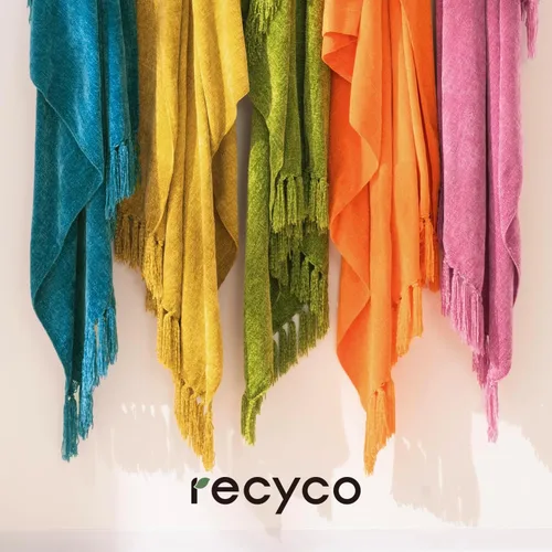 Miniatura 6 de RECYCO Manta Suave y Acogedora de Chenilla con Flecos de Borlas para Sofá, Sillón, Cama, Sala de Estar, Regalo (Amarillo Mostaza, 50'' x 60'')