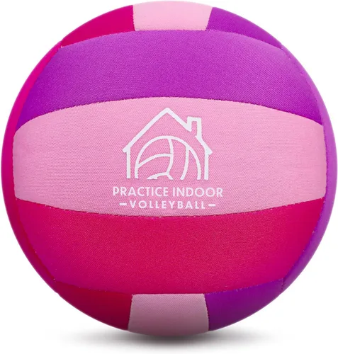 Soft Indoor Volleyballs for Practicing Inside House and Yard, Safe and Silent Volleyball for Girls Boys Kids Youth Beginners Training Birthday Rosa
