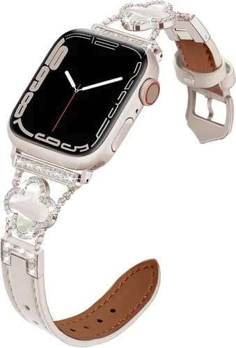 Miniatura 11 de Correa de cuero compatible con Apple Watch para mujeres de 38 mm, 40 mm, 41 mm, 42 mm, Series 10, 9, 8, SE, 7, 6, 5, 4, 3, 2, 1