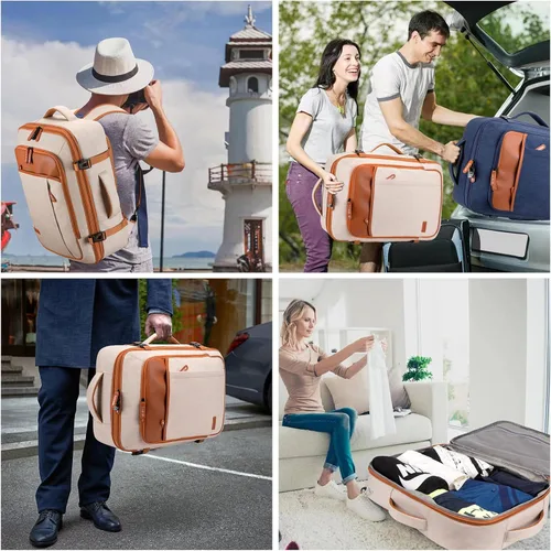 Miniatura 8 de Lumesner - Mochilas de viaje para llevar, extragrandes de 40L, aprobadas para vuelos para hombres y mujeres, mochila de maleta expandible, Classic
