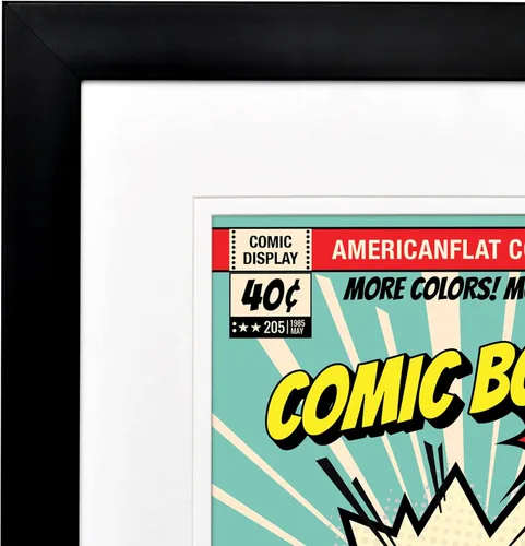 Miniatura 7 de Americanflat Marco de cómic de 12 x 15.5 pulgadas con plexiglás pulido, uso como 6 x 10 pulgadas con paspartú o 12 x 15.5 pulgadas sin paspartú
