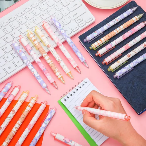 Miniatura 4 de 180 bolígrafos kawaii a granel, lindos bolígrafos kawaii, suministros de papelería, tinta de gel de Navidad, regalos de regreso a clases, tinta