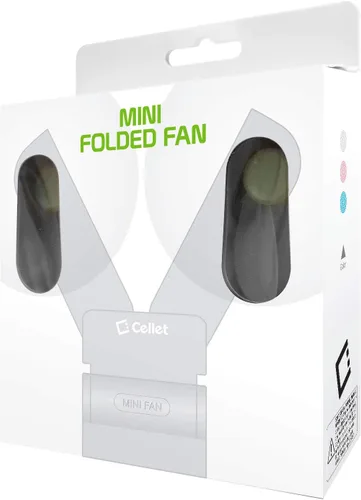 Miniatura 8 de Cellet Mini ventiladores portátiles plegables de mano de dos velocidades de refrigeración por aire USB recargable (verde)