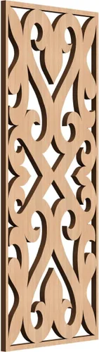 Miniatura 28 de Keene Paneles de pared decorativos de madera con calado, 9 3/8 pulgadas de ancho x 24 3/8 pulgadas de alto x 1/4 de alto, roble rojo rojo (Red Oak)